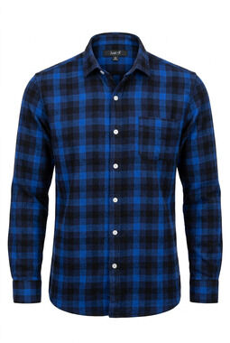 Impatient Wolves Flannel Shirt Mens Medium Blue Black Plaid Button Up Cotton